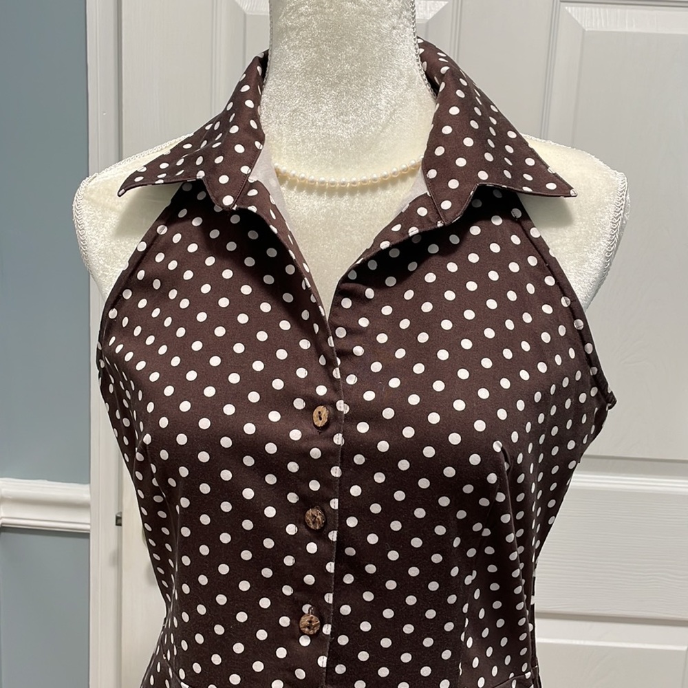 Pretty Woman Brown polka dot dress